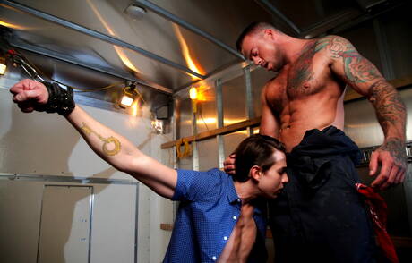 Sexy americans, muscular Sean Duran and superstud Jack Hunter sucking and fucking each other