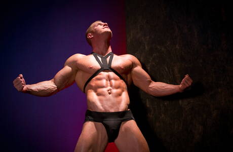 Raging Stallion: Johnny V and black husky guy Derek Maxum in hard interracial anal sex