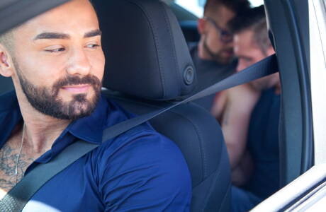 Hot american boys well-built Alex Mecum and muscular Jay Austin in hot homosexual scene in kitchen