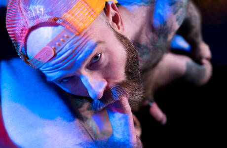 American strongman Jay Austin and  Jack Dixon have a good oral sex