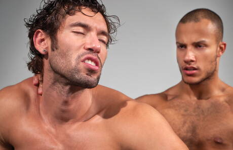 Latin superstud Alexander Garrett and  Franco Ferrari fuck ass after blowjob