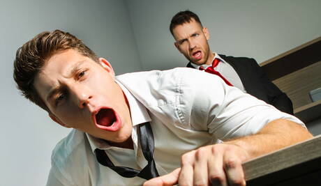 Nice american boys beefy Paul Canon and muscular Kit Cohen fuck ass after sucking