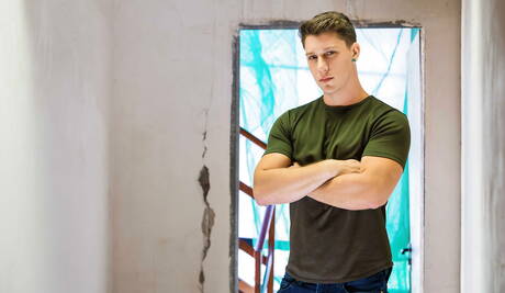 American muscular Paul Canon and spanish bodybuilder Diego Reyes fuck after dick sucking