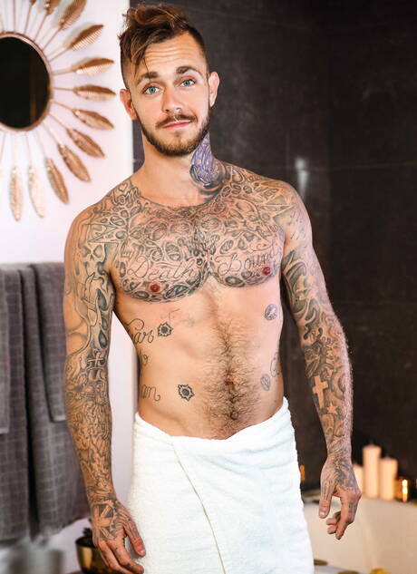 Nice american boys muscular Brian Michaels and stud Tobias have a good anal sex in bathroom