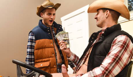 Sexy Amerikaner, harter Kerl Allen Lucas und Hengst Sean Maygers in heißer Homosexuellenszene