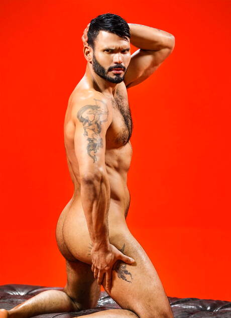 Men: French muscular Francois Sagat and venezuelan hairy stud Jean Franko banged each other