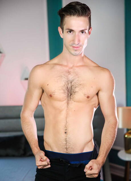 Beautiful boy Cooper Dang and latin tough guy Ian Frost in hard anal sex