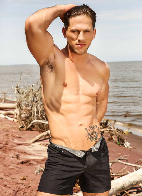 Die berühmten Amerikaner, der muskulöse Roman Todd und der attraktive Tobias, ficken sich nach dem Saugen am Strand in den Arsch