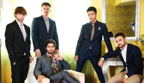 Nasty buddies Dalton Briggs, Jj Knight and Diego Sans have a good threesome sex