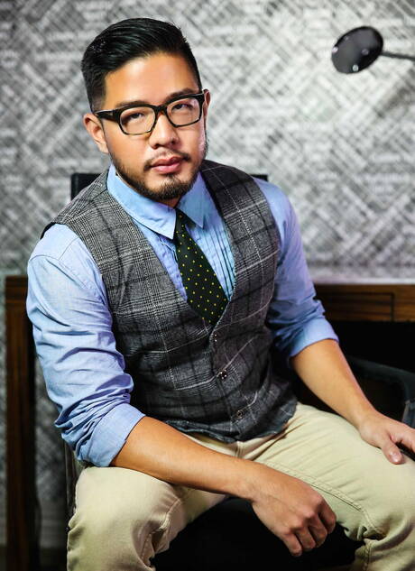 Men: American hunky guy Roman Todd and strongman Cooper Dang make a love