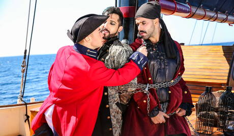 Johnny Rapid, Gabriel, Teddy en Jimmy in een hete groepsseksscène buiten