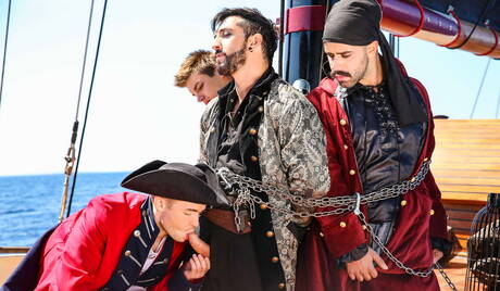 Johnny Rapid, Gabriel, Teddy, Jimmy in hot groupsex scene outside