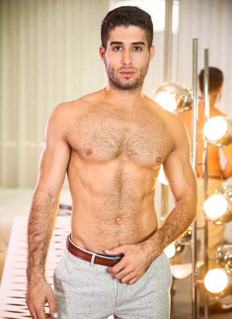 Nasty guys Diego Sans, Griffin Barrows and Liam Cyber in hot interracial threesome ass bang