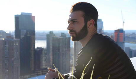 American hairy stud Jarec Wentworth and latin hunk Nicoli Cole in hard anal sex outside