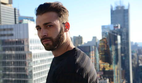 Men.com: American hairy stud Jarec Wentworth and latin hunk Nicoli Cole in hard anal sex outside