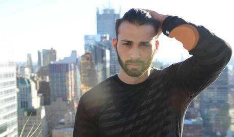 American hairy stud Jarec Wentworth and latin hunk Nicoli Cole in hard anal sex outside