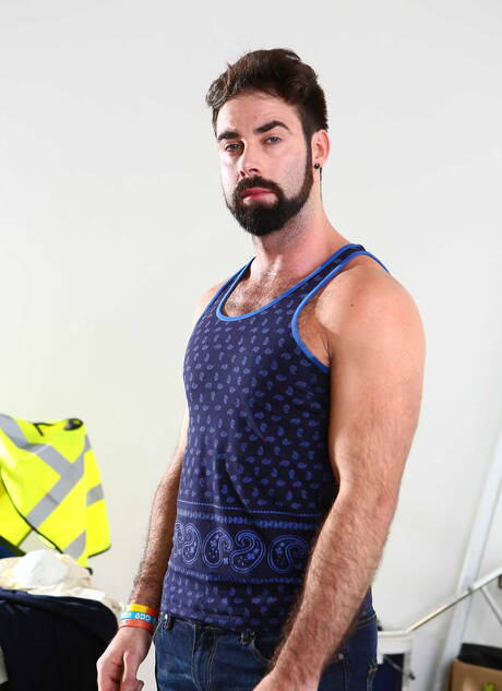 Men: English hunk Paddy Obrian and beefcake Dakota Vice have anal sex