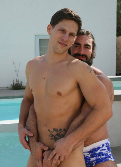 Jaxton, Roman, Colby, Paul Canon, Bennett, Gus Turner in hot groupsex in the pool