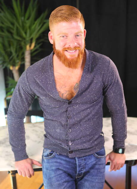 Men: Hot american dudes muscular Bennett Anthony and hairy stud Mike De Marko fuck ass after sucking cock outside