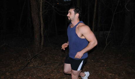 Two american guys bear Jaxton Wheeler and beefy Tom Faulk in hard anal sex outdoor