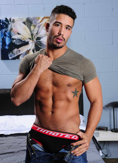 American stud Trey Turner and well-built Emanuel Brazzo fuck after blowjob