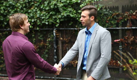 Men: Shameless boys Jarec Wentworth, Tom Faulk and Dirk Caber have a good 3some sex outdoor