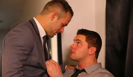 Men: British beefy Luke Adams and american beefcake Jake Wilder have anal sex