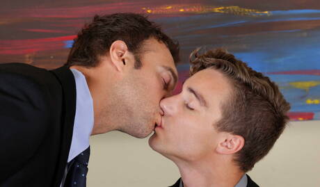 Nice american boys superstud Rocco Reed and young Tyler Morgan have a hot couple sex