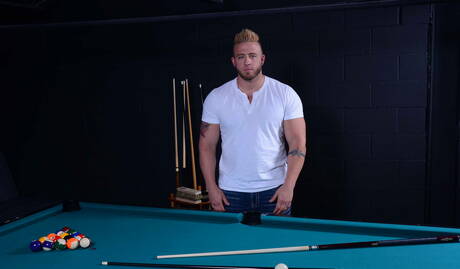 Men: Pretty american boys muscular John Magnum and bear Aaron Bruiser fuck ass after sucking