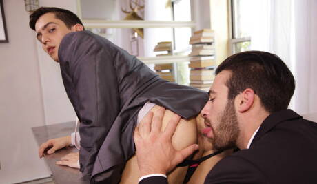 Nice american guys hairy stud Jarec Wentworth and hunky guy Jacob Ladder in hot ass bang