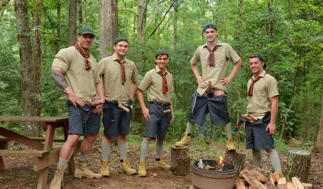 Johnny Rapid, Zeb, CK, Zac, Jack in einer heißen Gruppensexszene im Freien