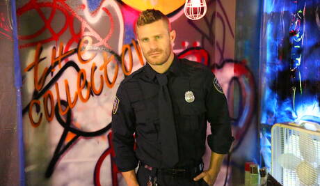 Piękni amerykańscy faceci, wydra Christian Wilde i husky Landon Conrad uprawiali ze sobą seks