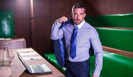 Beautiful buddy Scott Hunter and attractive dude Mickey Taylor fuck after blowjob