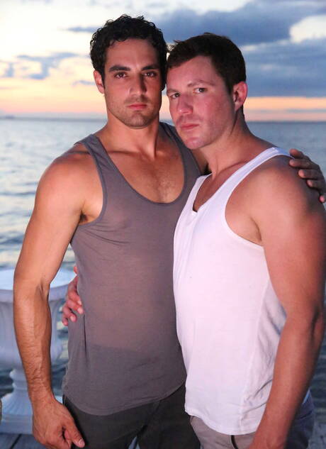 Hot american dudes otter Jack King and stud Travis James have a hot sex on the beach