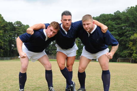 Connor Maguire, Connor Kline, Colby Jansen, Braden in hot groupsex outside