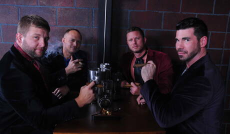 John Magnum, Johnny Rapid, Justin Dean, Robbie Rivers, Colby Jansen, Billy Santoro, Corey Haynes, Charlie Harding in wild 8-guy orgy