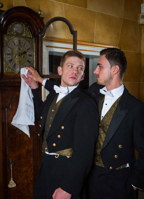 Prachtige kerel Daniel Johnson en aantrekkelijke kerel Alex Garcia neuken na een pijpbeurt