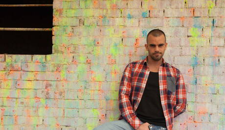 American tough guy Damien Crosse and  Abel Pozsar have anal sex outdoor