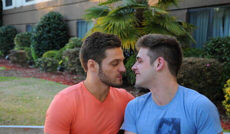 Cooper Reed, Andrew, Haigen Sence, Duncan Black, Donny Wright having fun together outside