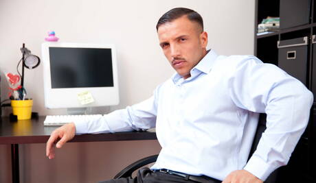 Men.com: German muscular Jessy Ares and spanish hairy bear Donato Reyes fuck after blowjob