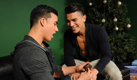 Latin beefcake Topher Di Maggio and latin hunk Lance Luciano have a good anal sex