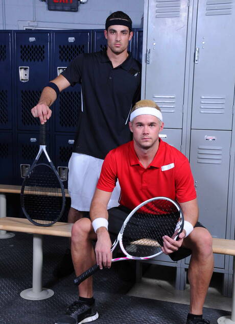 Shameless boys Cooper Reed, Jack King and Mike De Marko in hot threesome ass bang outdoor