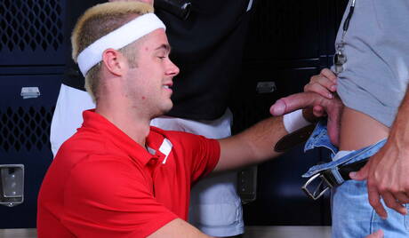 Shameless boys Cooper Reed, Jack King and Mike De Marko in hot threesome ass bang outdoor