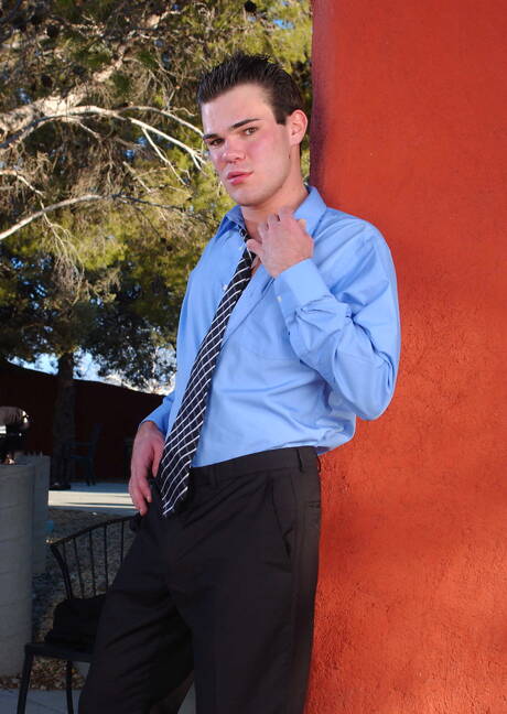 Two american boys pretty boy Leon Knight and muscular Dylan Hauser in hot ass fuck action in the kitchen