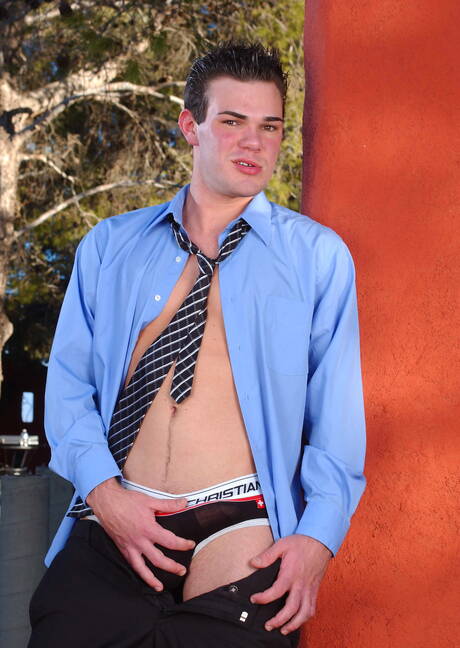 Two american boys pretty boy Leon Knight and muscular Dylan Hauser in hot ass fuck action in the kitchen