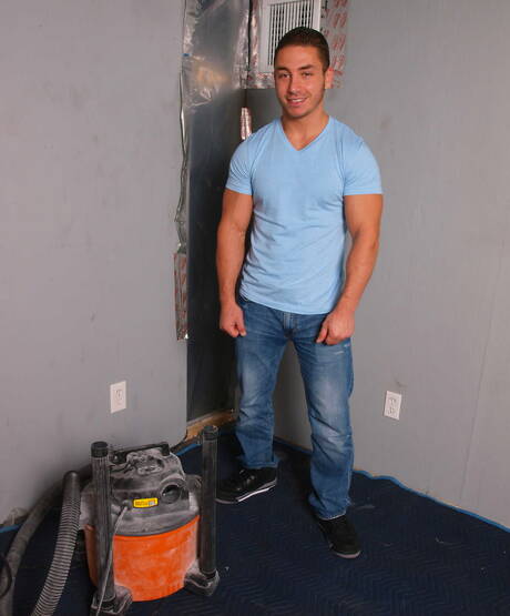 Well-built Tony Douglas and american stud Marc Dylan in dick sucking scene