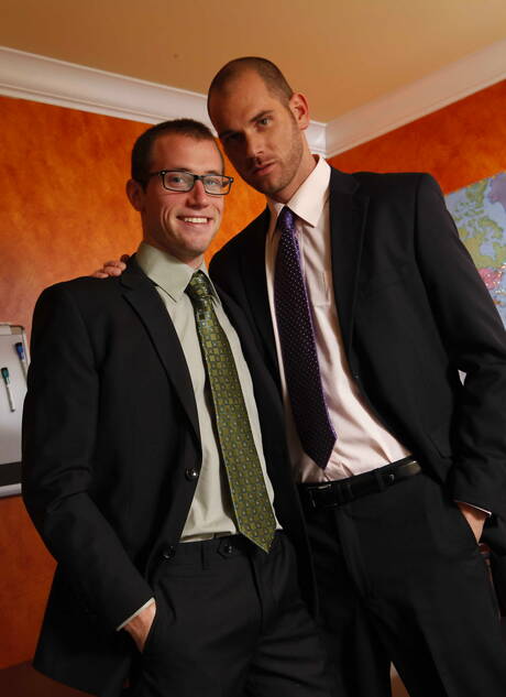 Nice american buddies hunk Kyle Quinn and husky guy Cole Streets undressing and showing nice ass