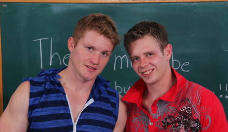 Hot american guys husky guy Riley Price and superstud Ryan Evans in hot ass bang