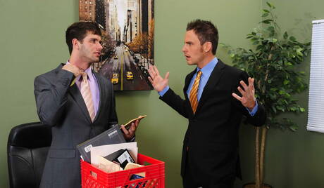 Los estadounidenses calientes, el guapo Tyr Alexander y el semental peludo Jimmy Fanz se aman