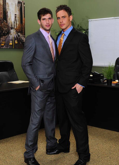 Los estadounidenses calientes, el guapo Tyr Alexander y el semental peludo Jimmy Fanz se aman